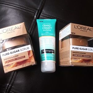 L'oreal Paris sugar scrub&Neutrogena cleanser/mask